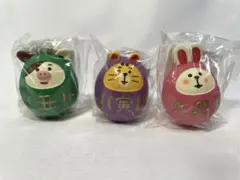 デコレ コンコンブル 干支だるま3点セット 丑だるま 寅だるま うさぎだるま