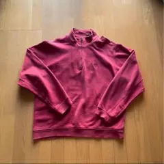 IZOD ハーフジップ　トレーナー　スウェット　赤　古着　L