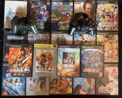 PS2 ゲームソフト１9本セットとコントローラー2 メモリーカード2まとめ売り
