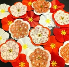 【ビジュー付き】梅壁面飾り　ウメ壁面飾　ひなまつり壁面飾り　3月壁面飾　2月飾り