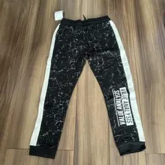 スウェットパンツ 140cm 黒/白 ストライプ