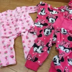 ミニーマウス ベビーパジャマセット 95cm未満