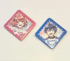 カラフルピーチ スクエア缶バッジ のあさん＆なおきりさん