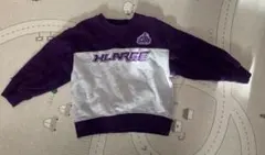 XLARGE ロゴトレーナー　100サイズ　パープル×グレー