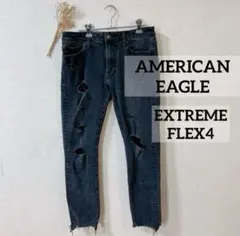 アメリカンイーグル ダメージ加工 ブラックスキニージーンズ ブラック 履きやすい