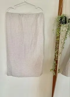 無印良品★サッカー織 綿100% 枕カバー 幅50cm×95cm チェックのサムネイル