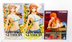 送料無料 ワンピースGLITTER&GLAMOURS ナミ フィギュア3点セット