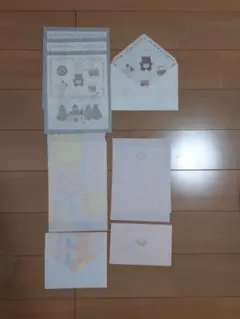 2個　333円　ファンシー　レターセット　便箋　封筒　レトロ　まとめ売り