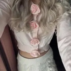 Treat ürself Rose flower motif cardiganのサムネイル