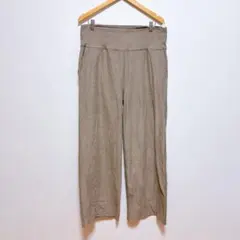 ビヨンドヨガ ワイドパンツ ストレート 無地 XL ヨガ ベージュ ピラティス