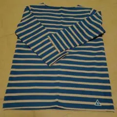 pot-pourri 長袖カットソー ネイビー×ベージュ ストライプ