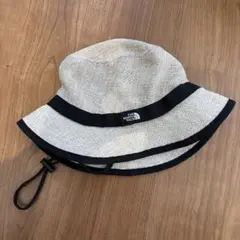 【美品】THE NORTH FACE バケットハット 紐付き　ベージュ　KS