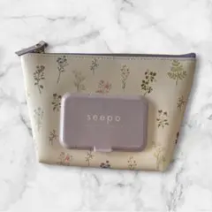 seepo 花柄ポーチ シェルケース付き