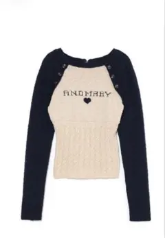 andmary Dot logo raglan tops brown - メルカリ