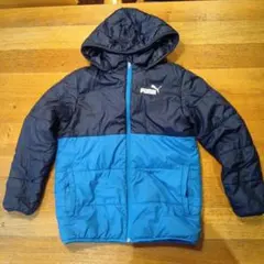PUMA フード付き中綿コート ネイビー/ブルー