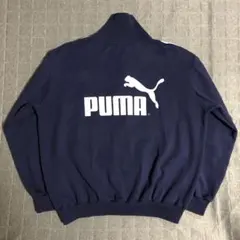 80s 90s OLD PUMA ジャージ ハーフジップ フロッキープリント