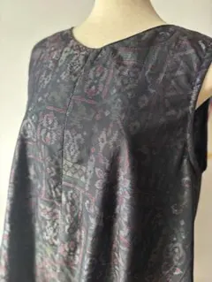 新品　大島紬　着物リメイクワンピース