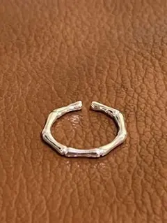 シルバー 925 メキシカンジュエリーヴィンテージリング細大ぶりバンブーリング