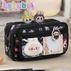 LABUBU ラブブ可愛い筆箱＆小物入れ♡ 付属品付き（ランダム）