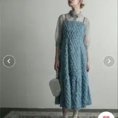 BONLECILL 2wayパールボタン シアーブラウス＆キャミドレス 結婚式