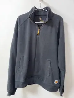 美品 Carhartt ハーフジップ スウェット ブラック　秋冬用 Lサイズ