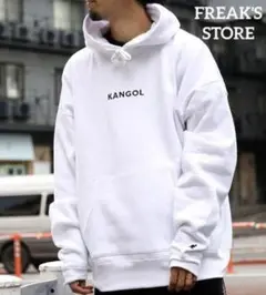 KANGOL×FREAK'S STORE ロゴ刺繍 プルオーバーパーカー