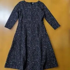 美品☆Bou Jeloud 黒 レース模様 長袖ワンピース