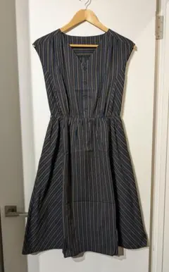 Rope Picnic レトロ配色ストライプ ノースリーブワンピース