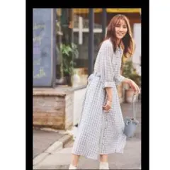 リリアンカラット　ギンガムチェックシャツワンピース