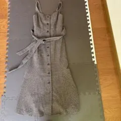 【美品】 FREE’s MART ブラウンチェック　キャミワンピース S