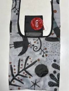 カルディ　エコバック　いきものがたり　グレー