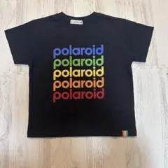 ブランシェス　Polaroid ロゴ Tシャツ ブラック　120センチのサムネイル