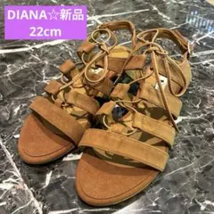 新品☆DIANA レースアップサンダル ブラウン 22cmのサムネイル