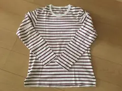 ユニクロ　長袖Tシャツ　メンズ　ウォッシュボーダーT   M   美品