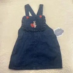 【新品・未使用】フタフタ　デニムジャンパースカート　90