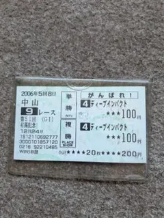 딥 임팩트 2006/5/8 아리마 키넨 베팅 티켓