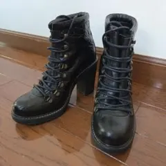 DIESEL クロコダイル風レースアップブーツ 23cmのサムネイル