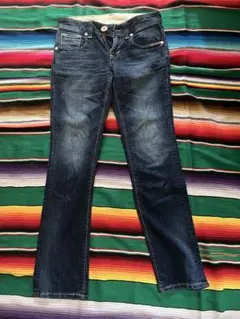 EDWIN ダーク ブルー デニム 刺繍　423XVL