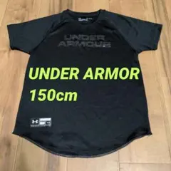 150cm UNDER ARMOUR アンダーアーマー 黒 Tシャツ YLG