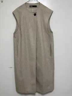 ZARA ロングベスト　ウール　Mサイズ