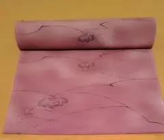 反物 着物地 ピンク系 花柄 和装小物 ハンドメイド 未仕立て
