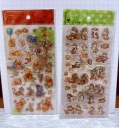 カミオジャパン　ドロップストーリーステッカー　ディズニー　シール　プー　チップ