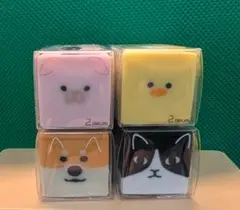 ピヨゴム・ブタゴム・ネコゴム　ハチワレ・シバゴム4個セット