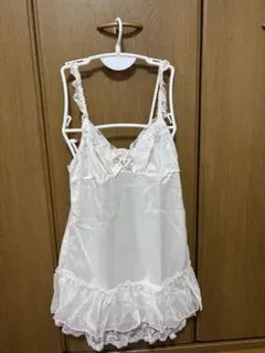 アイボリー レース キャミソール フリル付き ベビードール