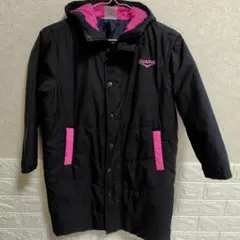 DUARIG キッズ 中綿コート ブラック×ピンク