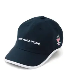 JUN AND ROPÉ/カクテル柄配色コンビキャップ　ネイビー　日本製のサムネイル