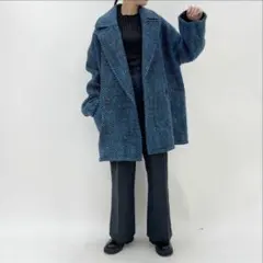 cafune big herringbone double coat