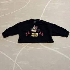 フタフタ バースデイ ミニー トレーナー 黒 95cm