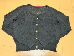 axes femme 透かし編みニットカーディガン