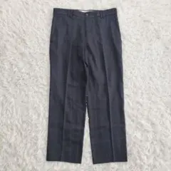 【美品】PTトリノ スラックス リネン コットン ボタンフライ ネイビー Lのサムネイル